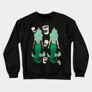 Star Butts Mermaids Coffee Crewneck Sweatshirt